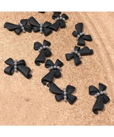 cdar Nail Ornament Vivid DIY Design Gloss Nail Art Decorations Glitter Bow Drill for Female Black - Buy Online on GoSupps.com