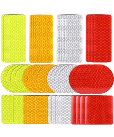 48 pieces reflector stickers reflective stickers reflectors stickers bicycle reflectors stickers security reflector strap self -adhesive reflector sticker for bicycle motorcycle stroller - Buy Online on GoSupps.com