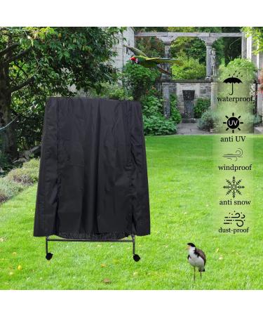 J&C Large Bird Cage Cover - Waterproof 420D Heavy Duty Night Blackout Cover for Patio Birdcage - Medium Size 34 x 24 x 47 - Birdcage Accessories Included - Buy Online on GoSupps.com