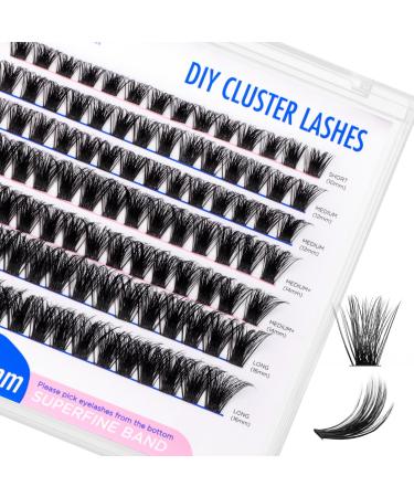 Lash Clusters DIY Eyelash Extensions Bepholan Clusters Lashes C Curl Individual Lashes Eyelash Clusters DIY at Home C28B-98B