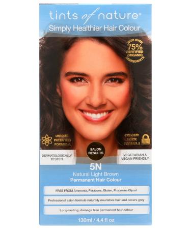 Tints of Nature Simply Healthier Hair Colour 5N Natural Light Brown Permanent Hair Colour 4.4 Oz