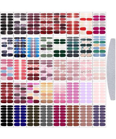 Maitys 560 Pieces Jamberry Nail Wraps Real Nail Polish Stickers Nail Wrap Nail Polish Strips Decals DIY Glitter Nail Adhesive Full Wraps Art Set with Nail File for Women Girls (Bright Style) - Buy Online on GoSupps.com