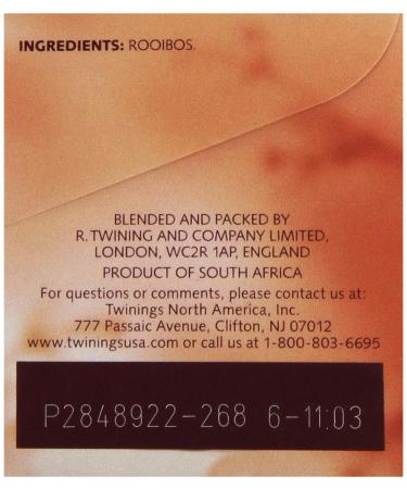 Twinings Red African Rooibos Tea - 20 Count - Premium Herbal Tea - Buy Online on GoSupps.com