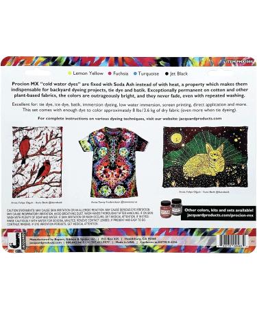 Jacquard Procion MX Dye 8 Color Set - Cold Water Fiber Reactive Dye - 2/3 oz - Permanent & Washfast - Buy Online on GoSupps.com