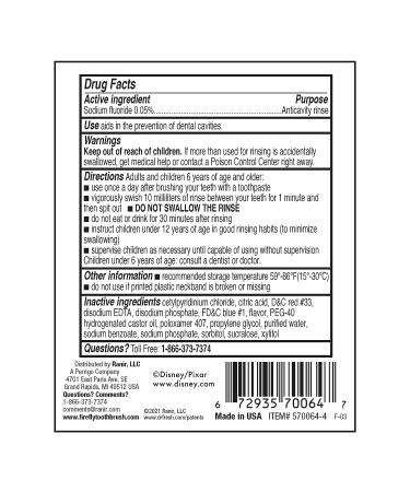 Firefly Toy Story Bubble Berry Fluoride Rinse 16oz - ADA Accepted, Alcohol-Free Formula for Cavity Prevention and Fresh Breath, Buzz Lightyear - Buy Online on GoSupps.com