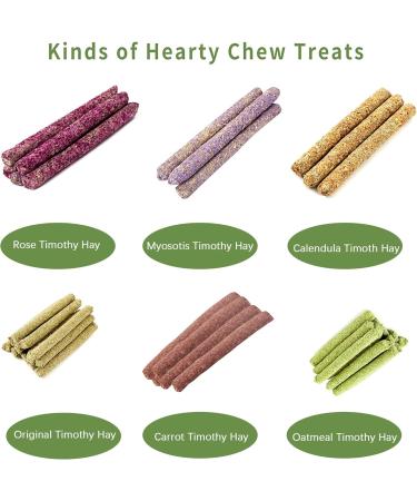Petawi Rabbit Chew Toys 42PCS Natural Timothy Hay Sticks Bunny Toys for Rabbit Hamster Guinea Pig Chew Toys Treats Chews for Teeth for Bunny Chinchilla Rat Gerbil Small Animals - Buy Online on GoSupps.com