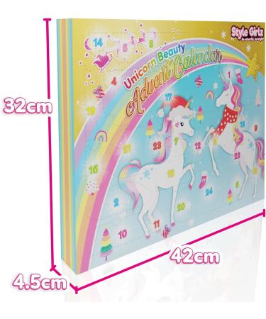Style Girlz Advent Calendar 2023 - Unicorn Makeup, Jewelry, Hair Accessories & Cosmetic Bag - Girls Christmas Countdown - Buy Online on GoSupps.com