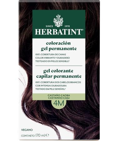  Herbatint Herbatint 4M Mahogany Chestnut Brown Permanent Hair Colour 170 ml Ammonia Free Optimal Coverage for Grey Hair for Sensitive Skin with 8 Organic Natural Extracts - Buy Online on GoSupps.com