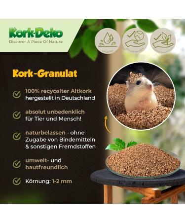 10 Liters Fine Cork Granulate (1-2 mm) - Ideal Terrarium Substrate for Reptiles & Model Building | International Shipping - Buy Online on GoSupps.com