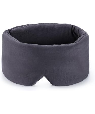 Handmade Cotton Eye Sleep Mask - Blackout, Comfortable & Breathable - Large Size, Adjustable - Grey - Buy Online on GoSupps.com