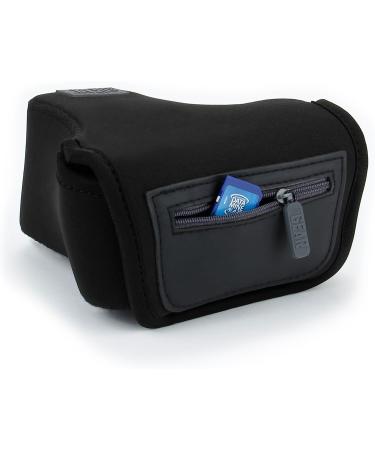 USA GEAR Black Neoprene DSLR SLR Camera Sleeve Case with Belt Loop and Accessory Storage - Compatible with Nikon D3400, Canon EOS Rebel SL2, Pentax K-70 | Protective Holster for Camera - Buy Online on GoSupps.com