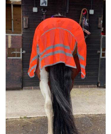 Buy Equipride Reflex Hint Exercise Rug - High Visibility Neon Orange for Pony | Quarter Cloth Saddle Split - International Shipping - Buy Online on GoSupps.com