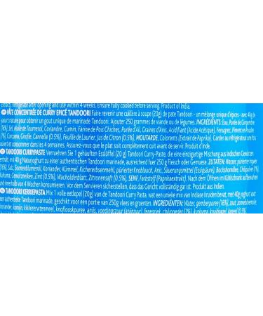 Rajah Tandoori Curry Paste | Authentic Slightly Sharp Spice Paste for Meat Fish & Vegetables | 300g Pack for International Shipping - Buy Online on GoSupps.com