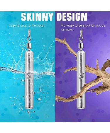 AMYSPORTS Drop Shot Weights - Saltwater & Freshwater Fishing Lead Sinker - Bass Rig Cylinder - Catfishing Size 6 (3/4oz.) - 25 pcs - Buy Online on GoSupps.com