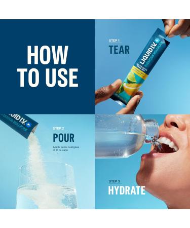 Liquid I.V. Hydration Multiplier - Variety Pack - Lemon Lime Passion Fruit Strawberry Tropical Punch | Electrolyte Powder Drink Mix | 1 Pack (16 Servings) - Buy Online on GoSupps.com