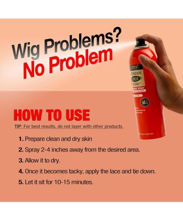 EBIN NEW YORK Wonder Lace Bond Adhesive Spray (Extreme Firm Hold 6.34oz / 180ml) Active 6.34 Fl Oz (Pack of 1) - Buy Online on GoSupps.com