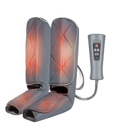 RENPHO Leg Massager with Heat, Air Compression Calf and Foot Massage for Circulation, Muscle Pain Relief, 2 Heat 5 Modes 3 Intensities, Improve Circulation Boots, Gifts for Mom Dad Father Gifts