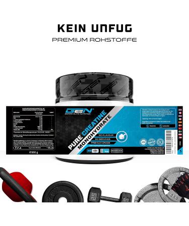 Buy Pure Creatine Monohydrate Powder 300g + Premium Shaker | Vegan Additive-Free Optimal Solubility - German Elite Nutrition - Buy Online on GoSupps.com