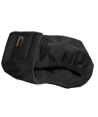 Glenndarcy female dog diapers - waterproof fabric (Size Small Pants & 2 Washable Pads Black) Black Small Pants & 2 Washable Pads