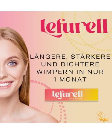 LEFURELL Eyelash Serum - Fast Growth for Long Full & Healthy Lashes | Hormone-Free Vegan Made in Germany 3 ml - Buy Online on GoSupps.com