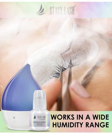 Stacy Lash Crystal Clear Eyelash Extension Glue - 1 Sec Drying Time - 8 Weeks Retention - Professional Grade Adhesive (0.17fl.oz / 5ml) - Buy Online on GoSupps.com
