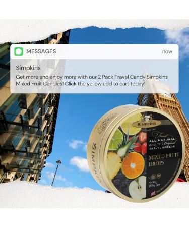 Simpkins Mixed Fruits Travel Sweets 2 X 200g Tin - Buy Online on GoSupps.com