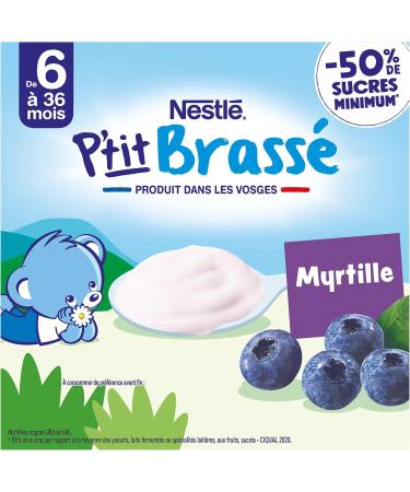 Nestl B b - P'tit Brass - Desserts Lact s - Myrtille- D s 6 mois - 4x100g (Lot de 4) - Buy Online on GoSupps.com