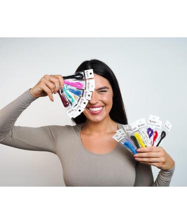 Japanese Lucky Trendy Color Gum Hair Ties - DIY Elastic Ribbon for Cheer & Gymnastics - Cut Your Own Length (12 pack) - Made in Japan - BLACK - Buy Online on GoSupps.com