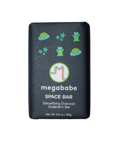 Megababe Underarm Bar Soap - Space Bar | With Detoxifying Charcoal for Odor Control | 3.5 oz 3.5 Ounce (Pack of 1)