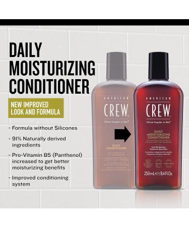 Buy American Crew Daily Moisture Conditioner 250ml | Silicone-Free Men's Conditioner | Strengthens & Protects Hair | Vegan Care Product - Buy Online on GoSupps.com