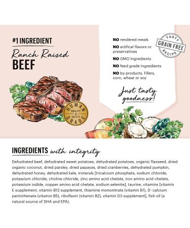 Human-Grade Dehydrated Grain-Free Dog Food - Beef 2lb | The Honest Kitchen - Buy Online on GoSupps.com