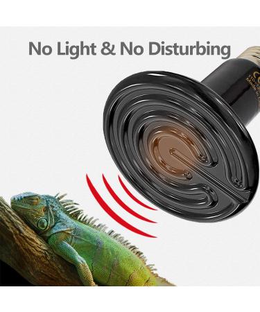 BOEESPAT Ceramic Heat Emitter 150W 2-Pack Reptile Heat Lamp Bulb for Pet Brooder - Black - Buy Online on GoSupps.com