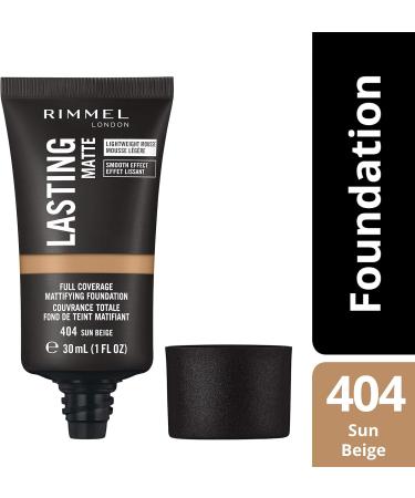 Rimmel Lasting Matte Full Coverage Foundation 30ml - Sun Beige - Pack of 1 - Buy Online on GoSupps.com