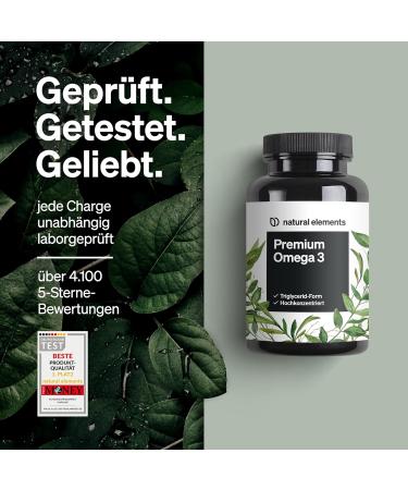 Premium Omega 3 Fish Oil Capsules - 1000 mg EPA & DHA - 120 Count - Goldenomega Triglyceride Form - Lab Tested & Sustainably Sourced - Buy Online on GoSupps.com