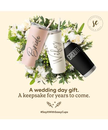 SassyCups Mother of the Bride Tumbler | Vacuum Insulated Stainless Steel | Bridal Party Gift | Engagement Announcement | 22oz (White) - Buy Online on GoSupps.com