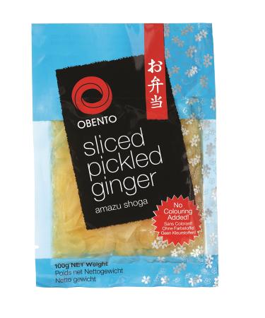 Obento Sliced Pickled Ginger (Pickled Ginger in Slices) 100 g 100 g (1 pack) Sliced Pickled Ginger - Buy Online on GoSupps.com