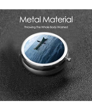 Shop Cruise Ship Printed Mini Round Pill Box - 3 Compartment Travel Organizer for Home & Office - Portable Medicine Case - Buy Online on GoSupps.com