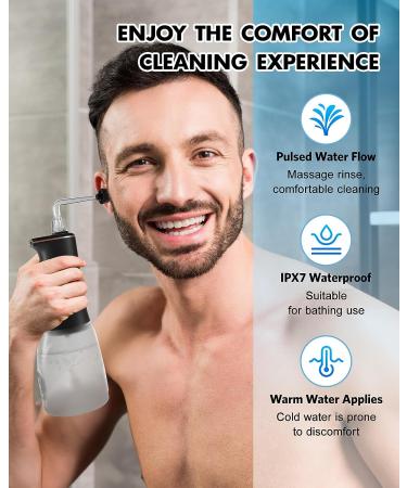 Electric Ear Cleaner Wax Removal Kit with 3-Hole Spray Nozzle - Safe & Effective Ear Irrigation Flushing System for Adults - IPX7 Water Resistant Pulse Ear Cleaning Tool - Buy Online on GoSupps.com