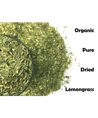 Organic Premium Grade Dried Lemongrass Cut - 2 oz/56g | Harvested from Organic Farm in Sri Lanka - Buy Online on GoSupps.com