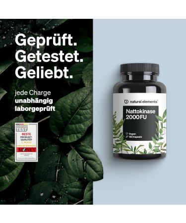 Nattokinase 180 High-Dose Capsules | 100mg (20 000 FU/g) | Vegan & Non-GMO | Pure Supplement from Germany - Shop Now! - Buy Online on GoSupps.com