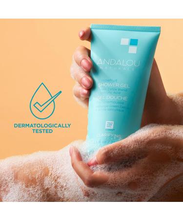 Andalou Naturals Clarifying Grapefruit Body Wash | Gentle Exfoliating Salicylic Acid Gel for Back Acne & Blemishes - 8.5 fl oz | International Shipping Available - Buy Online on GoSupps.com