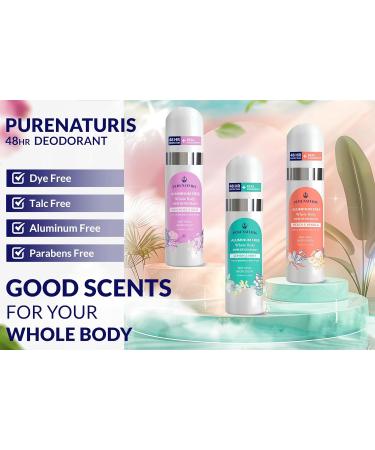 Whole Body Deodorant Spray | Natural Deodorant for Men & Women | 48HR Aluminum-Free Protection | Large 4.05 Fl Oz | Peach & Vanilla Blossom - Buy Online on GoSupps.com