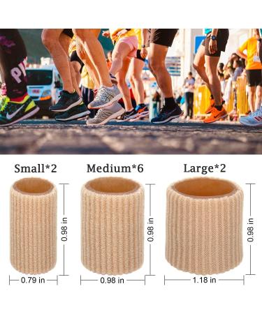 10-Piece Silicone Toe Protection Cushions | Soft Gel Toe Caps for Corns Calluses & Bunion Relief - 3 Sizes Available - Buy Online on GoSupps.com