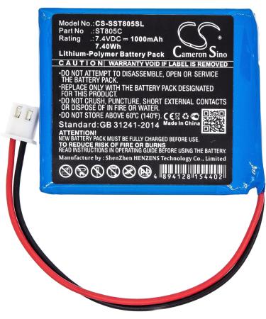 Buy 7.4V 1000mAh Battery Replacement for ST805C | Fast International Shipping - Buy Online on GoSupps.com