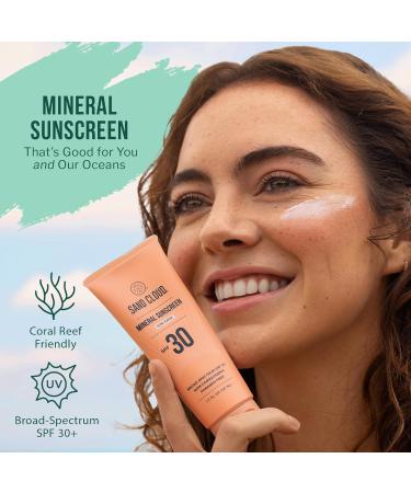 Buy Sand Cloud Broad Spectrum Mineral Sunscreen SPF 30 - Fragrance-Free Zinc Oxide Face Sunscreen for Sensitive Skin | Hydrating & Nourishing 1.7 Oz - Buy Online on GoSupps.com