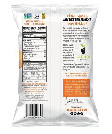 Way Better Snacks Gluten Free Sweet Potato Tortilla Chips - 12 Pack (1 oz each) - Buy Online on GoSupps.com