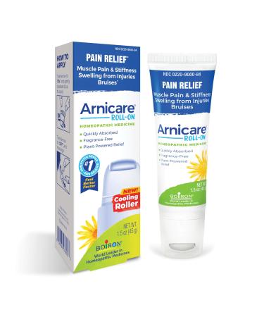Boiron Arnicare Roll-On for Relief of Joint Pain Muscle Pain Muscle Soreness and Swelling from Bruises or Injury - Cooling Metal Roller and Fragrance-Free - 1.5 oz