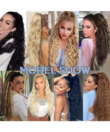 Ponytail Extensions Ponytail Hair Extension 22inch Corn Wavy Long Synthetic wig Kinky Curly Thick Clip In Drawstring Ponytail Wrap On Hair accessory for Women(Color 6) 22INCHES Color 6 - Buy Online on GoSupps.com