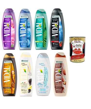 Italian Gourmet E.R. Vidal Bagnoschiuma Bath Bubble Bath 500 ml + Italian Gourmet Polpa 400 g Pack of 8