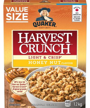 Harvest Crunch Light & Crisp Granola Honey Nut Flavour Value Size 1.2kg - Buy Online on GoSupps.com